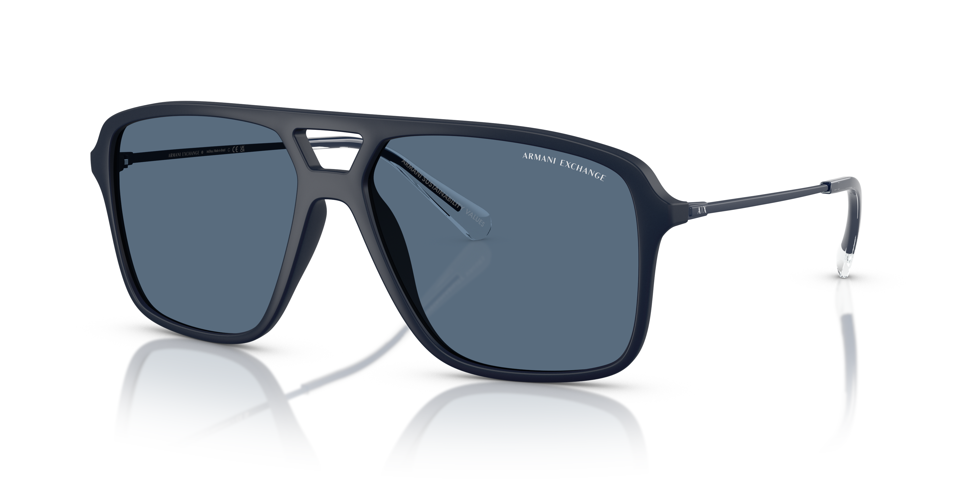 AX4150SU Matblauw KunststofSunglass Frames van B24, Hoekweergave