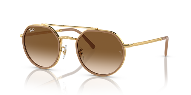 RB3765 Arista goud MetaalSunglass Frames van B24, Hoekweergave