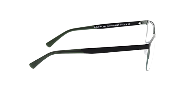 Nashville Zwart & groen & melkachtig groen MetaalEyeglass Frames van B24, Zijaanzicht