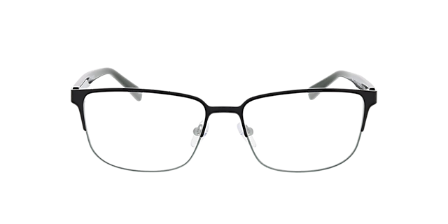 Nashville Zwart & groen & melkachtig groen MetaalEyeglass Frames van B24, Vooraanzicht