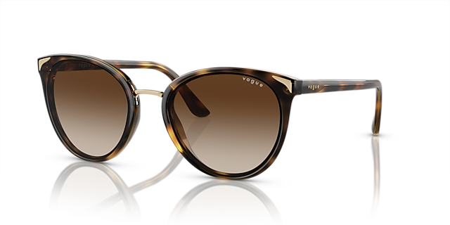 VO5230S Donker Havana KunststofSunglass Frames van B24, Hoekweergave