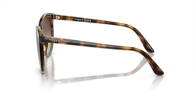 VO5230S Donker Havana KunststofSunglass Frames van B24, Zijaanzicht