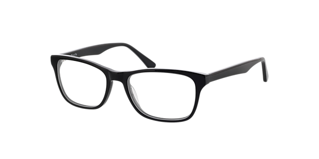 Recife Zwart AcetaatEyeglass Frames van B24, Hoekweergave