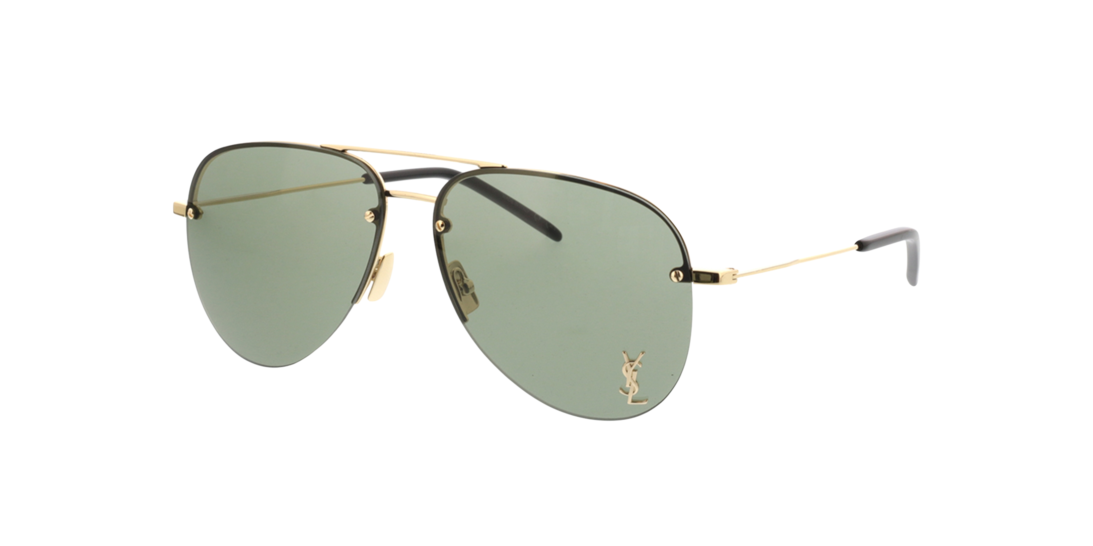 CLASSIC 11 M Goud MetaalSunglass Frames van B24, Hoekweergave