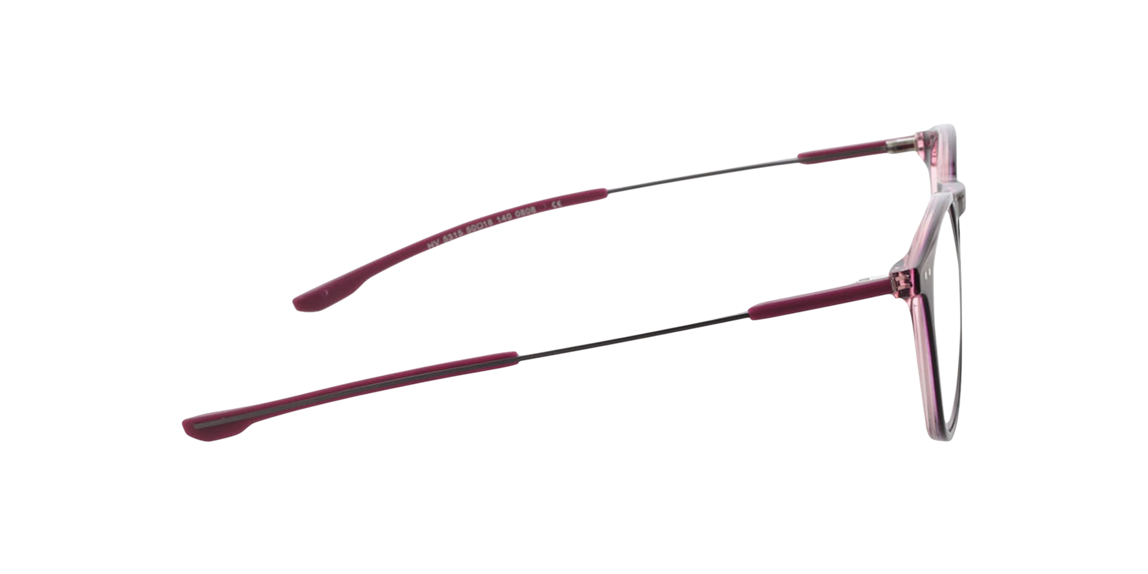 Malibu Tweelaags paars kristal AcetaatEyeglass Frames van B24, Zijaanzicht