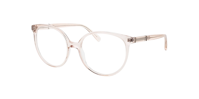 Caroline Kristallrosa AcetatEyeglass Frames von B24, Dreiviertelansicht