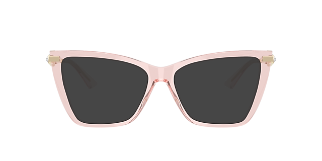 JC3020B Pink transparent AcetatEyeglass Frames von B24, mit getönten Gläsern