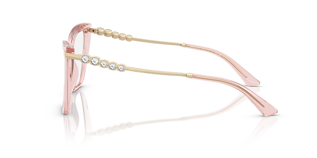 JC3020B Pink transparent AcetatEyeglass Frames von B24, Seitenansicht