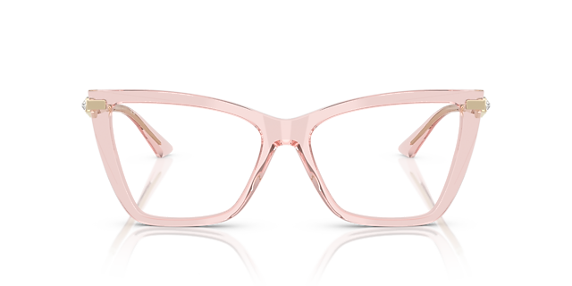 JC3020B Pink transparent AcetatEyeglass Frames von B24, Vorderansicht