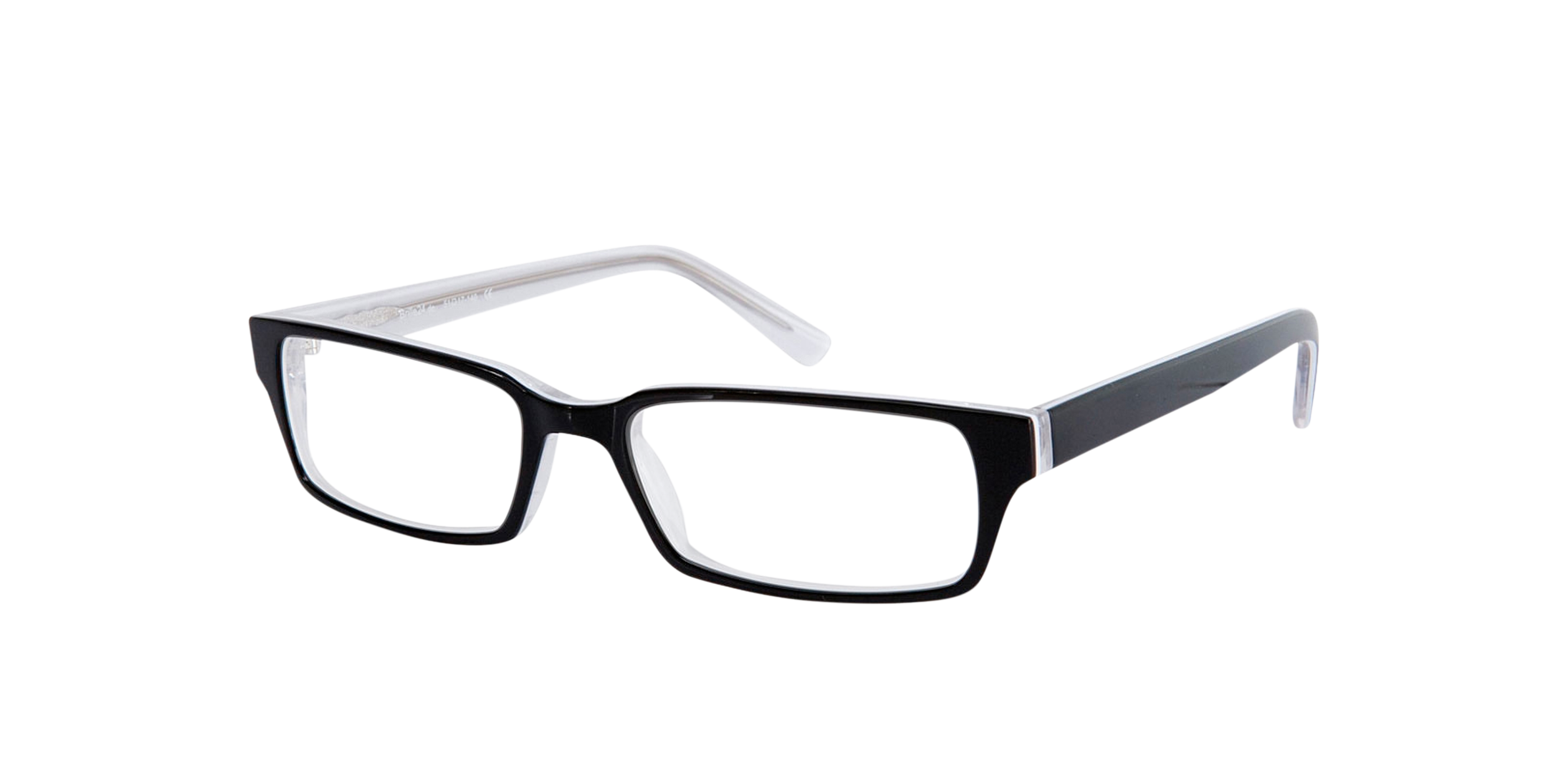 Capuno Zwart & wit AcetaatEyeglass Frames van B24, Hoekweergave