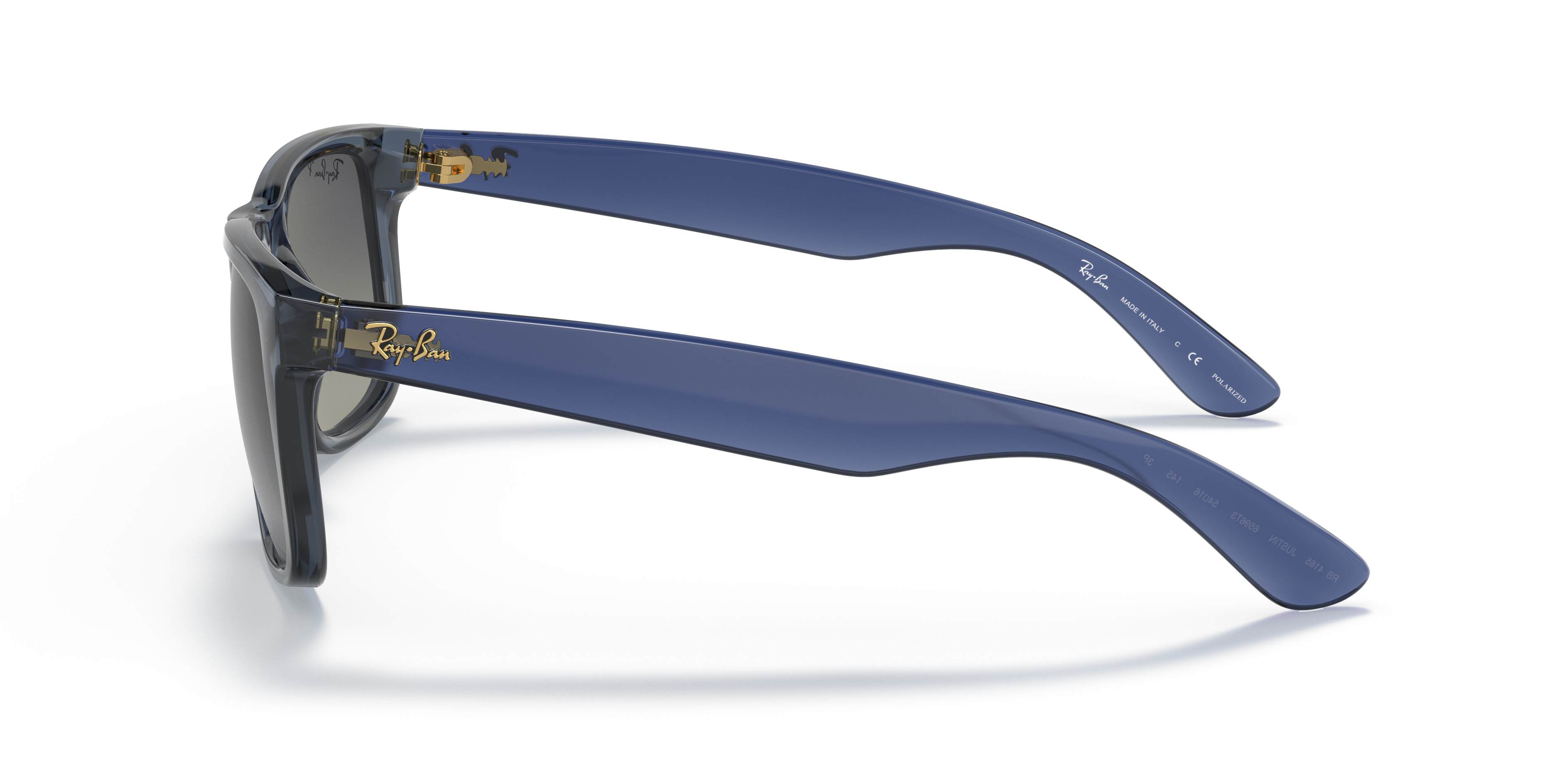 RB4165 Transparant blauw KunststofSunglass Frames van B24, Zijaanzicht