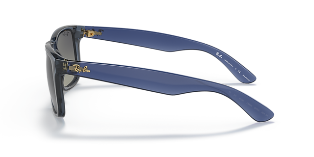 RB4165 Transparant blauw KunststofSunglass Frames van B24, Zijaanzicht