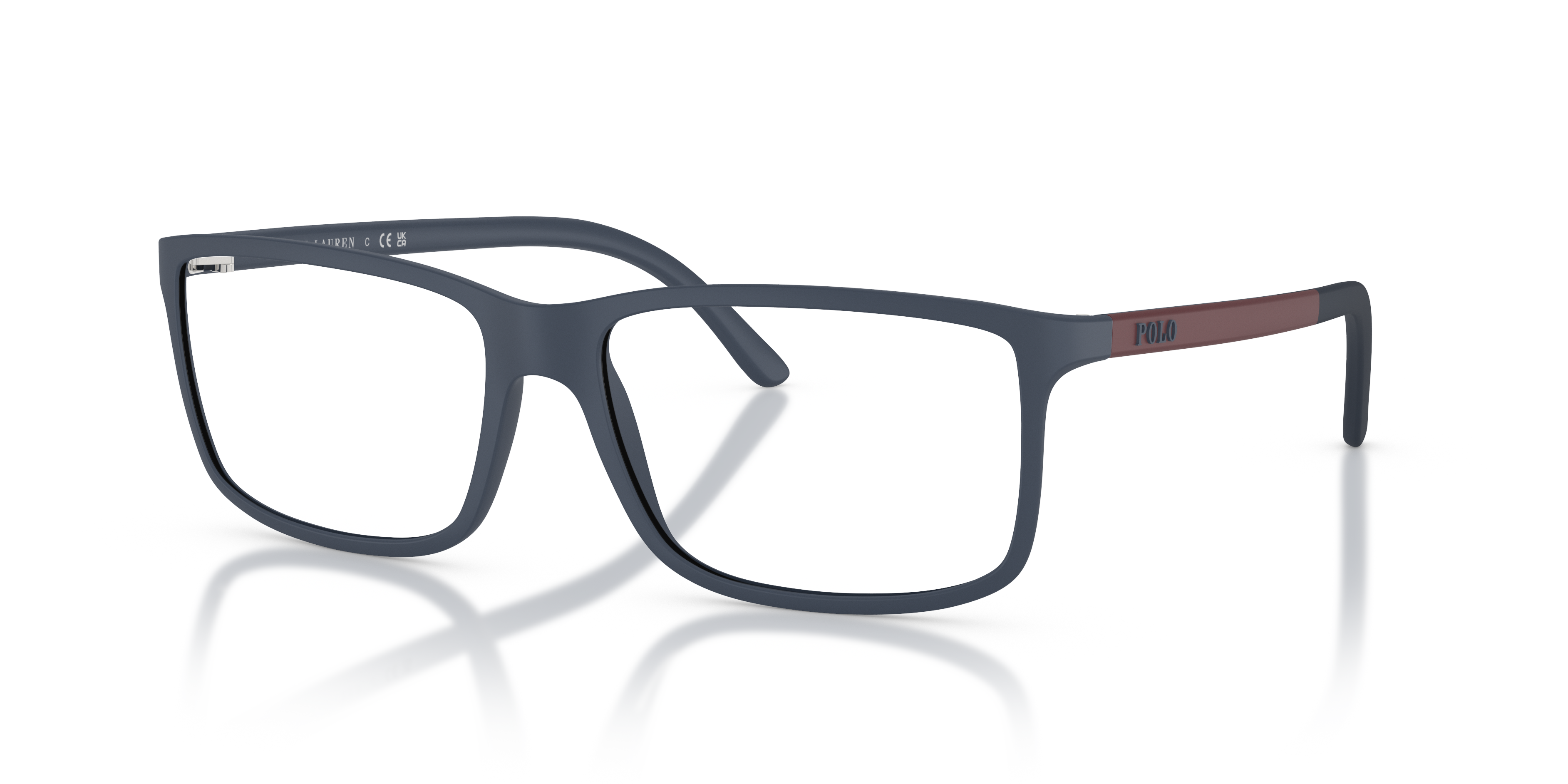 PH2126 Mat marineblauw KunststofEyeglass Frames van B24, Hoekweergave