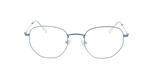 Halifax Blue & Crystal MetallEyeglass Frames von B24, Vorderansicht