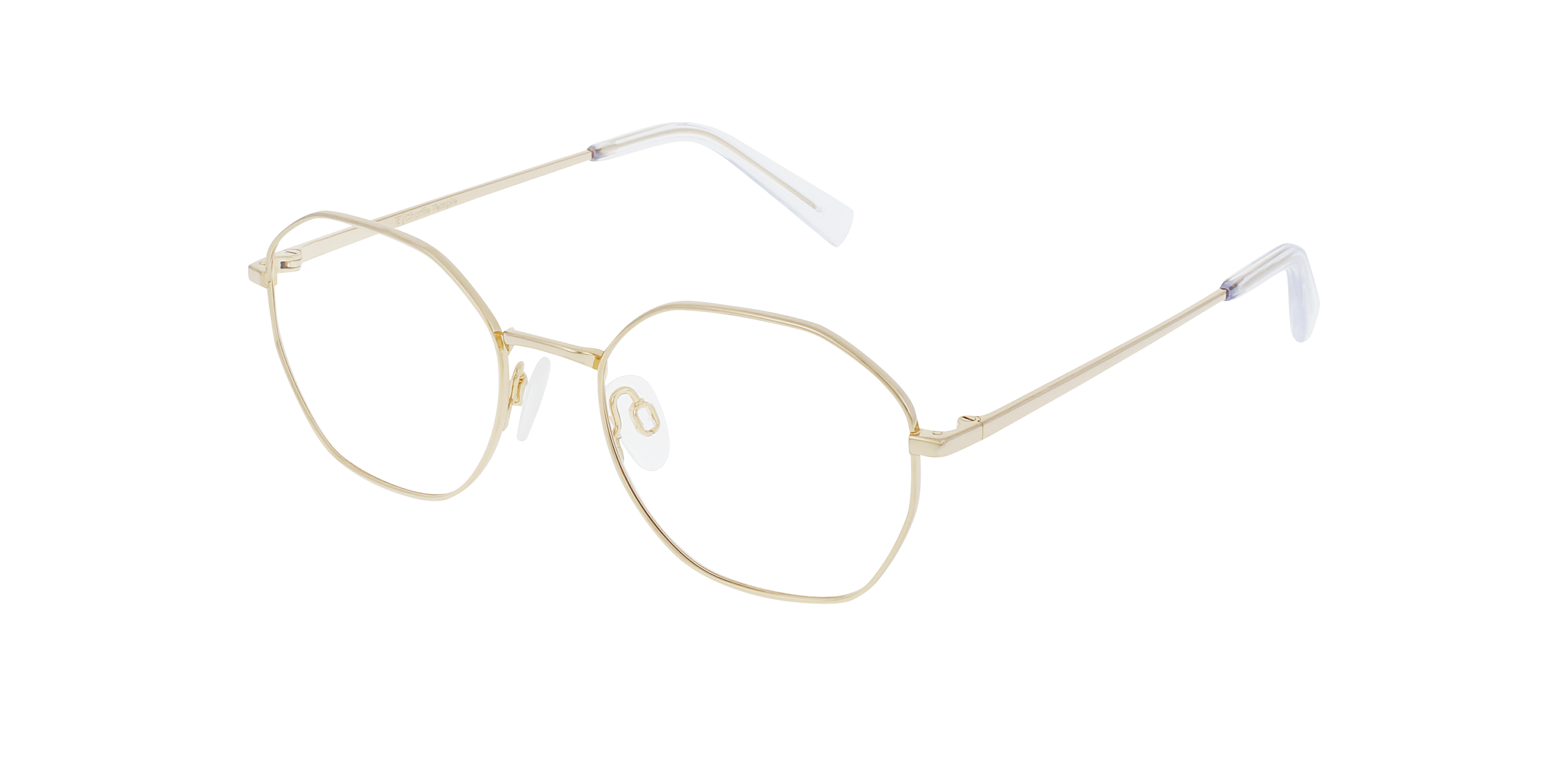 Flan Light Gold Titanium TitanEyeglass Frames von B24, Dreiviertelansicht