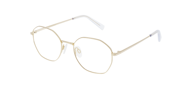 Flan Light Gold Titanium TitanEyeglass Frames von B24, Dreiviertelansicht