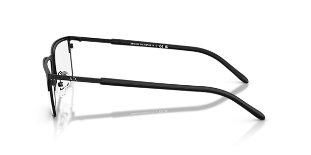 AX1073 Matzwart MetaalEyeglass Frames van B24, Zijaanzicht