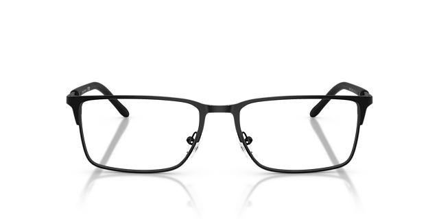 AX1073 Matzwart MetaalEyeglass Frames van B24, Vooraanzicht