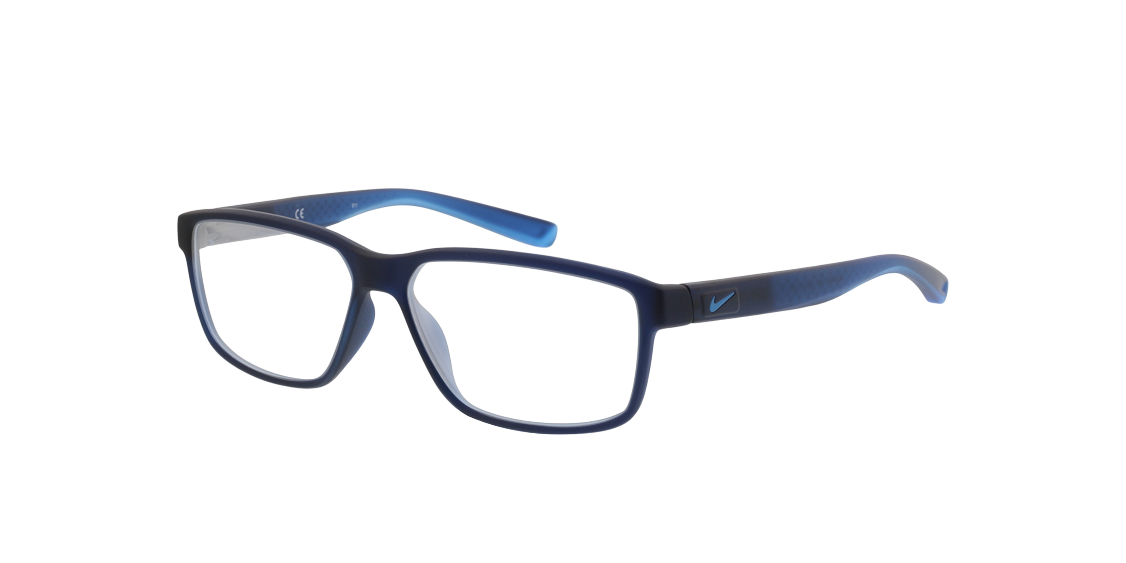 NIKE 7092 Matt Blau KunststoffEyeglass Frames von B24, Dreiviertelansicht