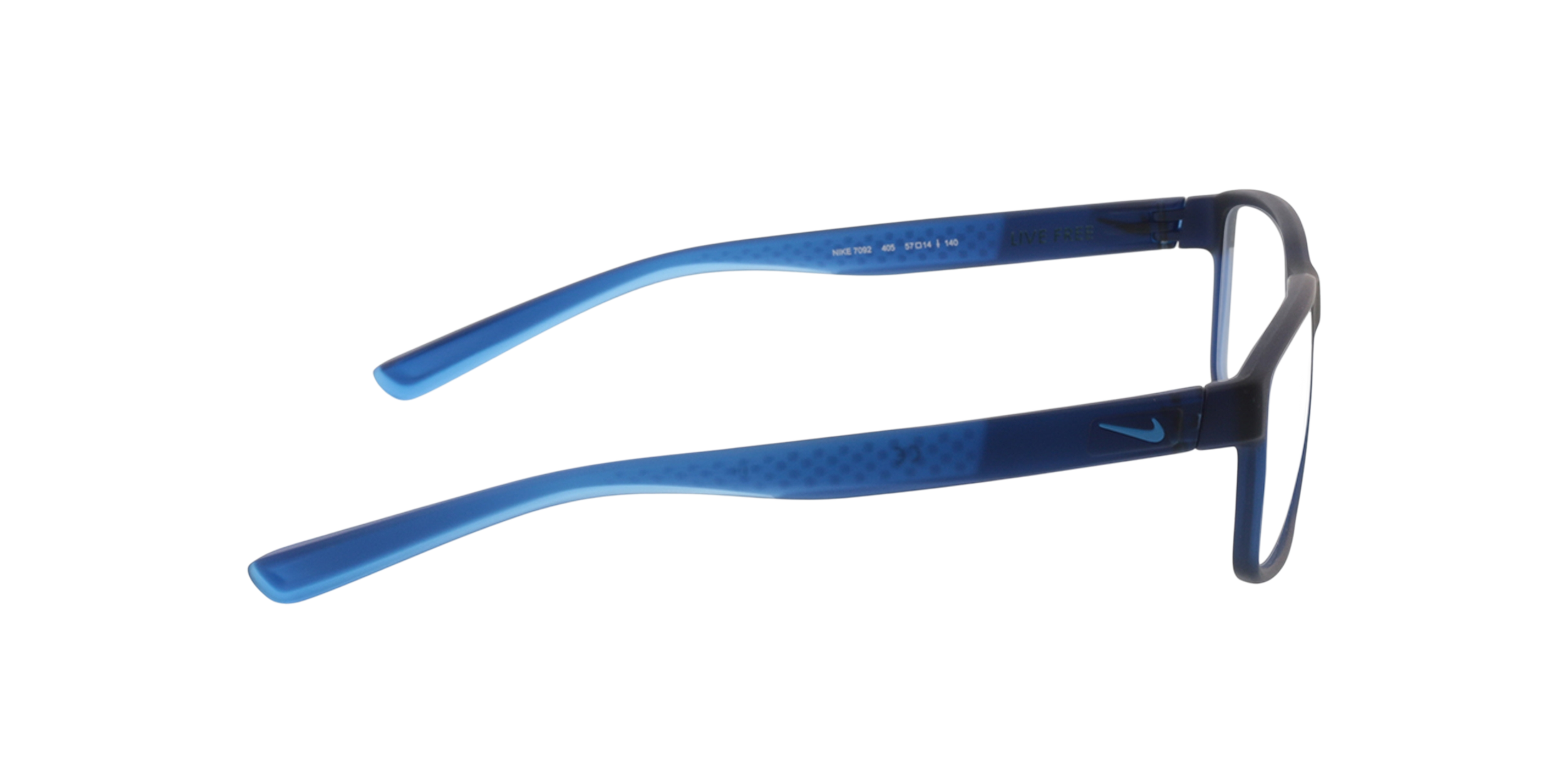 NIKE 7092 Matt Blau KunststoffEyeglass Frames von B24, Seitenansicht