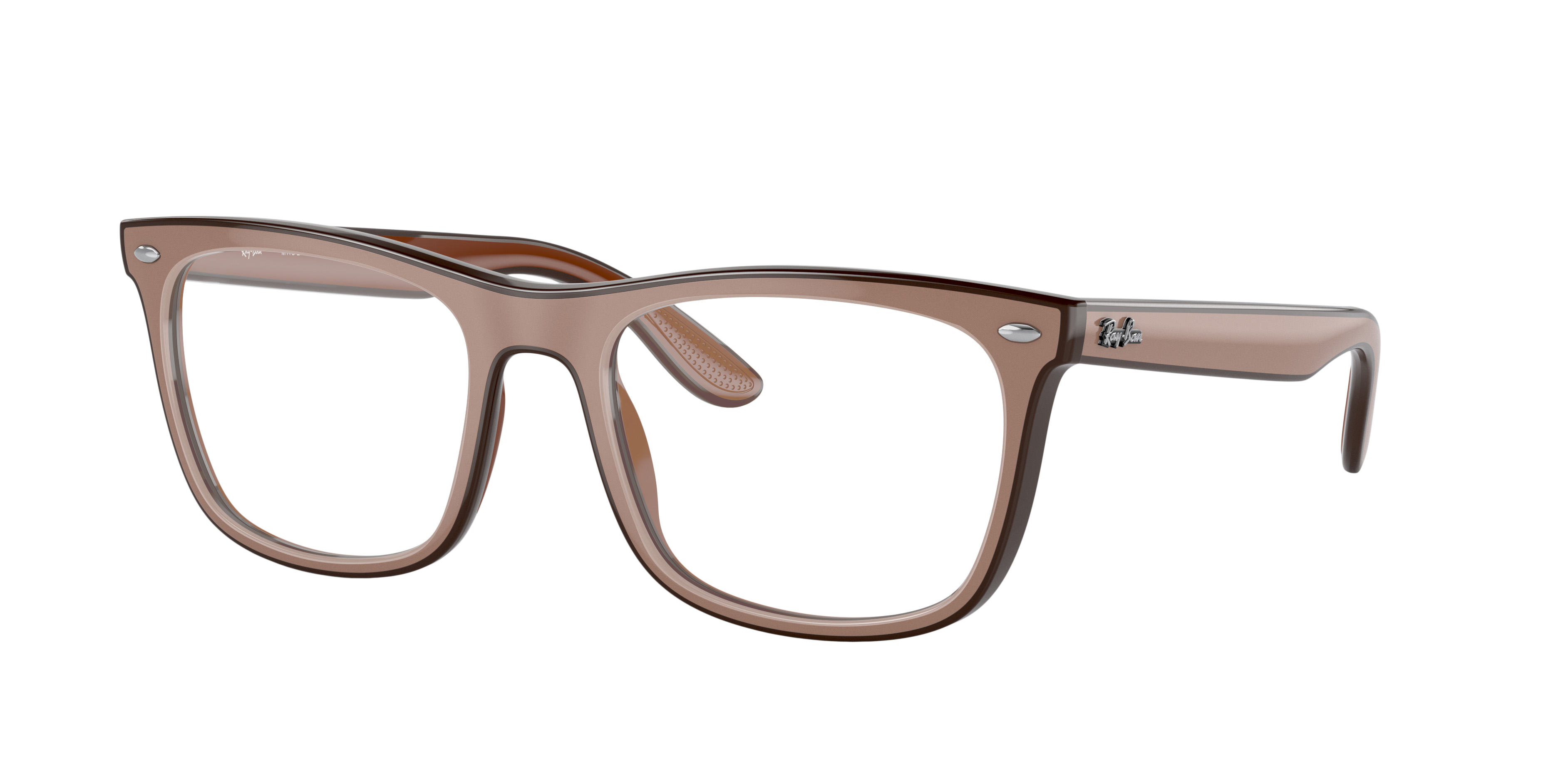 RB7209 Donkerbruin KunststofEyeglass Frames van B24, Hoekweergave
