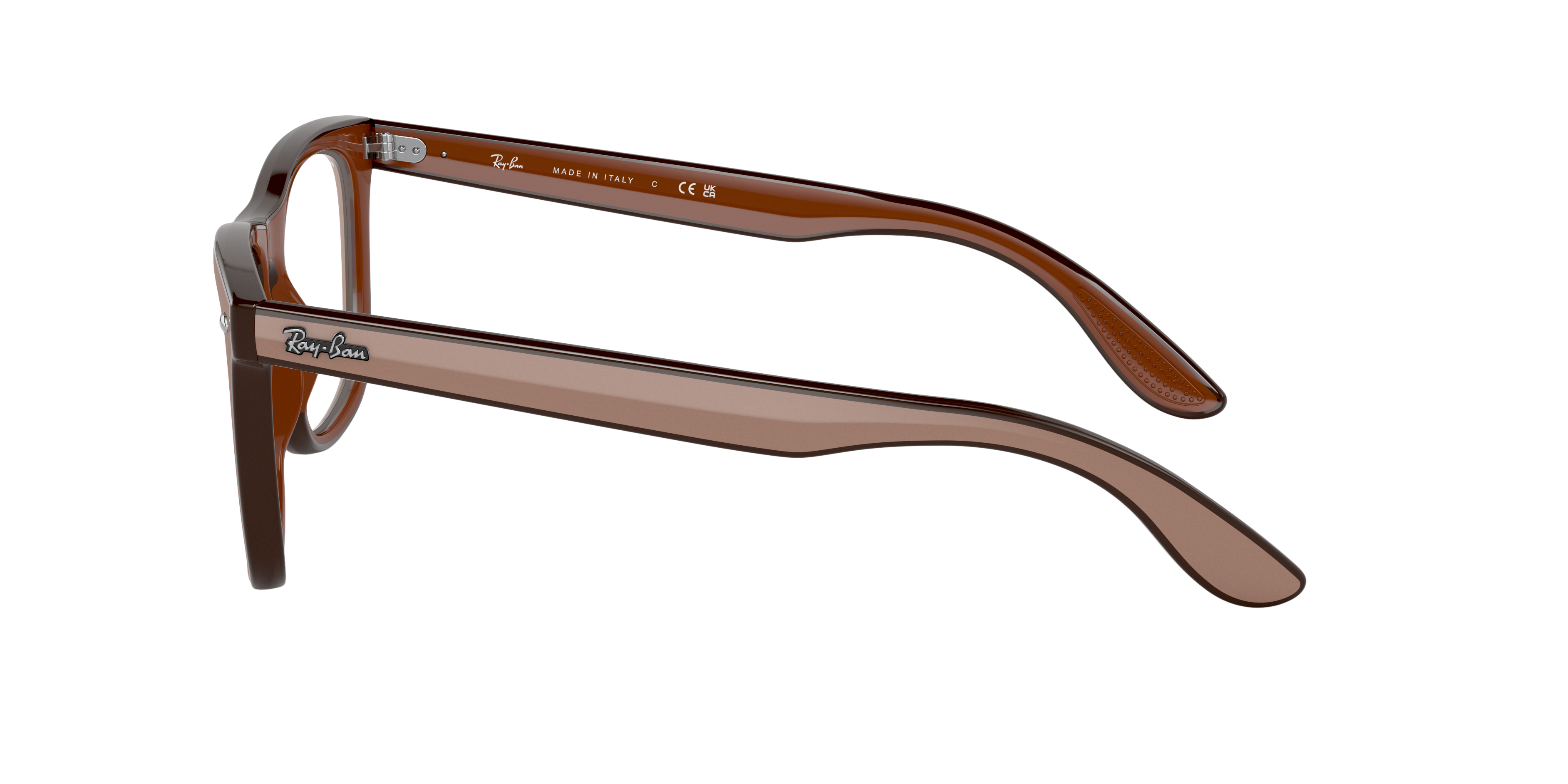 RB7209 Donkerbruin KunststofEyeglass Frames van B24, Zijaanzicht