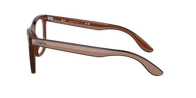 RB7209 Donkerbruin KunststofEyeglass Frames van B24, Zijaanzicht