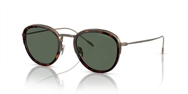 AR6068 Havana Rot MetallSunglass Frames von B24, Dreiviertelansicht
