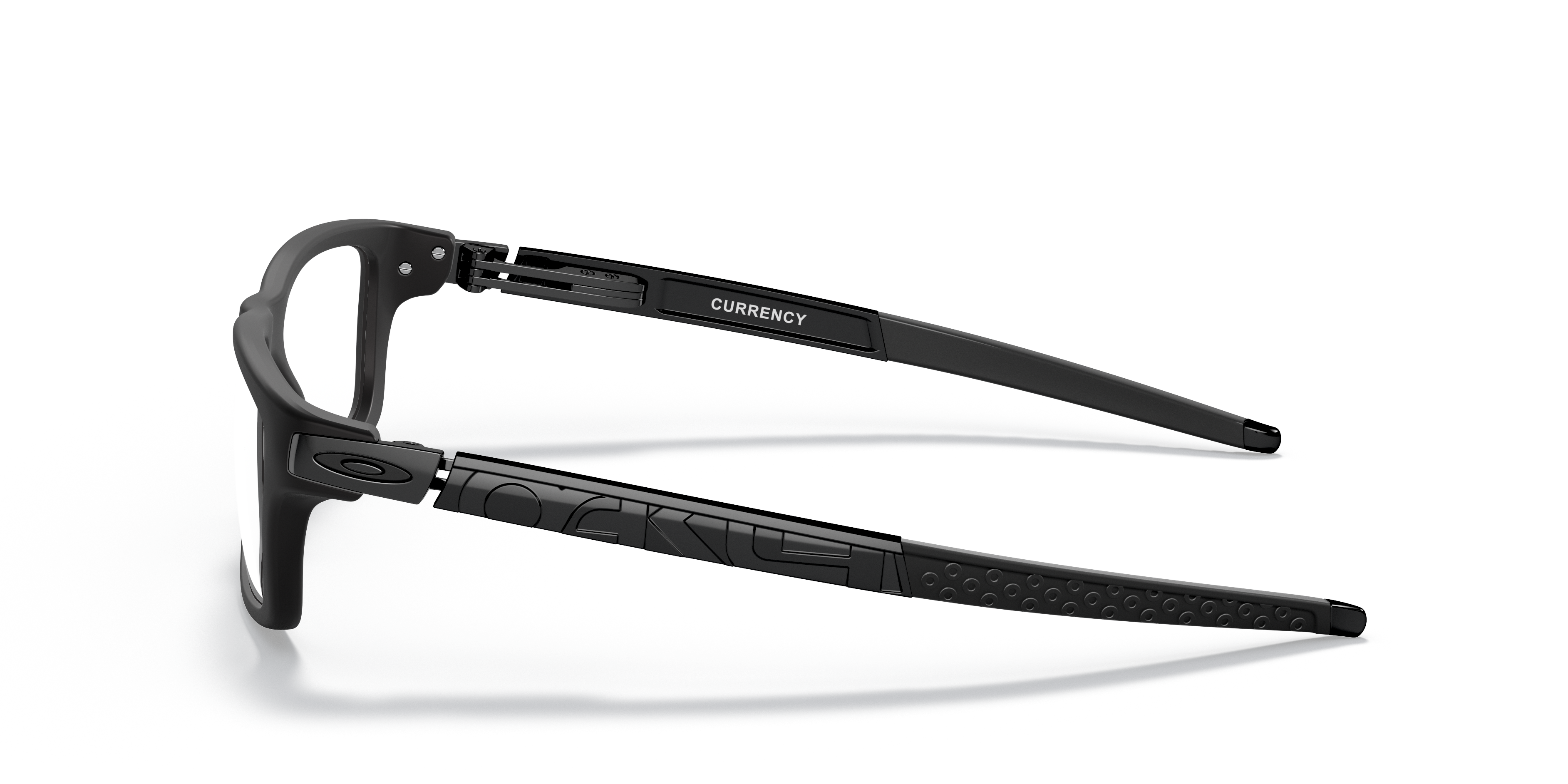 Currency™ Satijnglans zwart KunststofEyeglass Frames van B24, Zijaanzicht