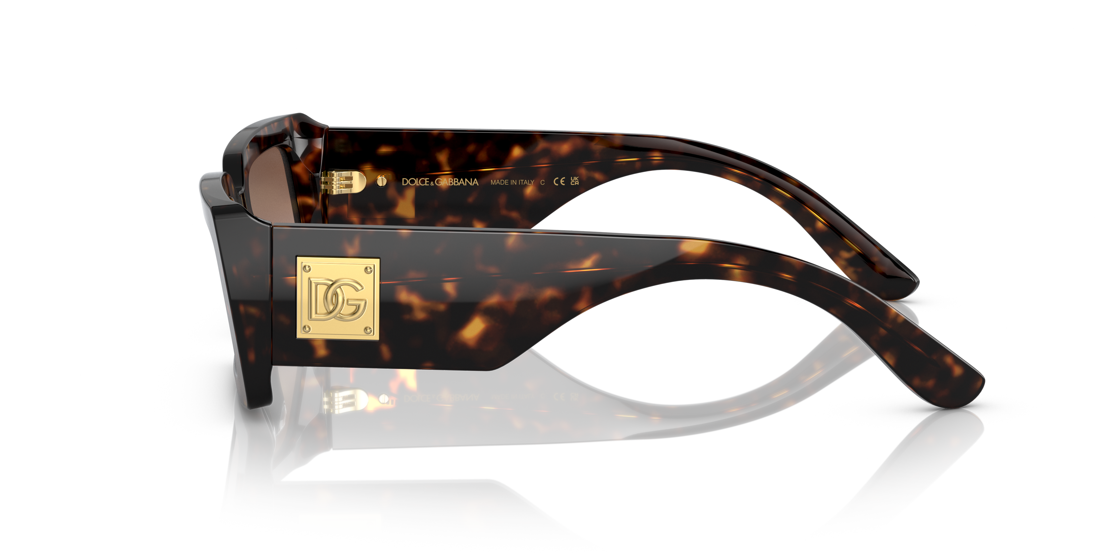 DG4416 Havana AcetaatSunglass Frames van B24, Zijaanzicht