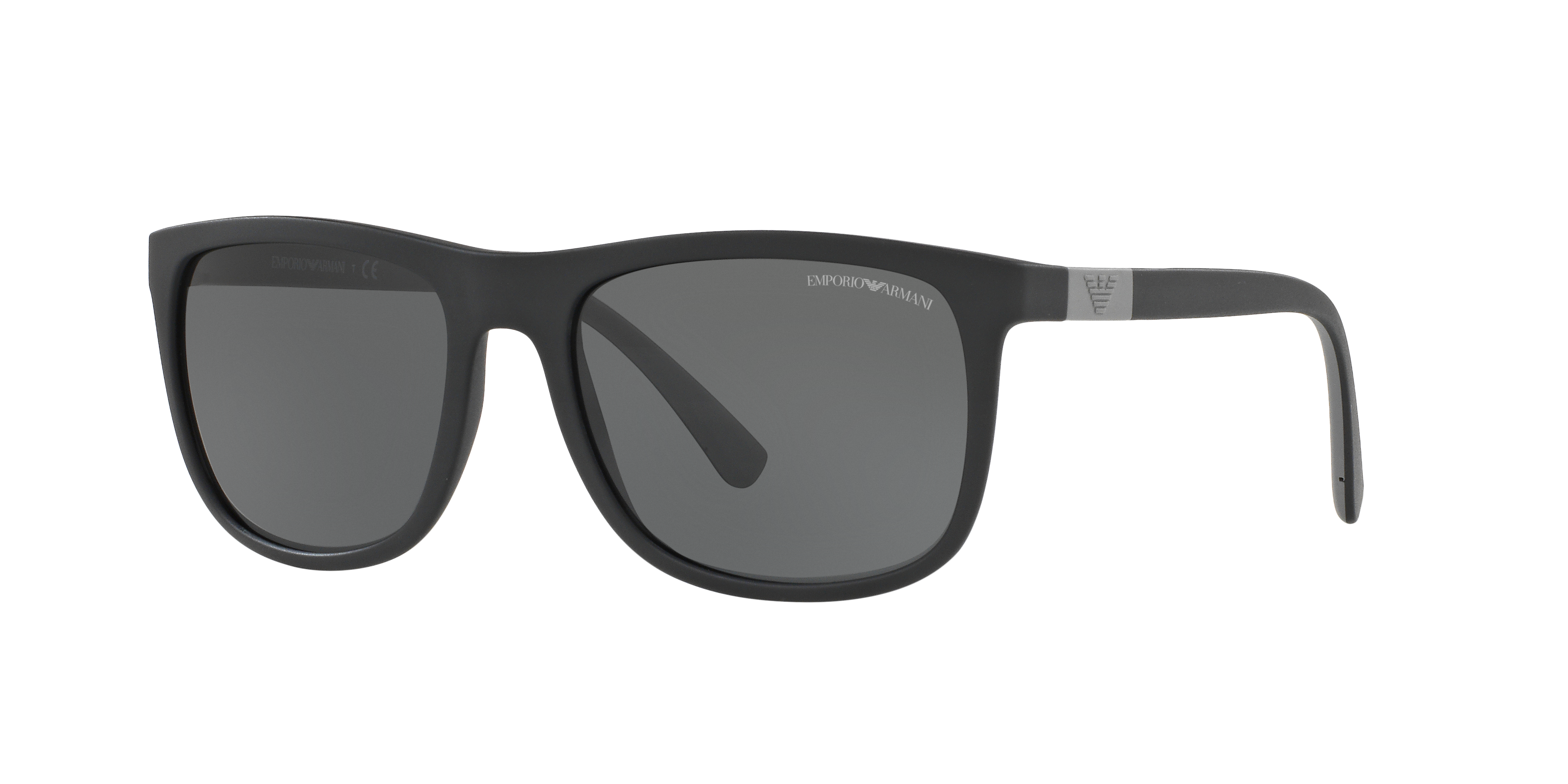 EA4079 Matt Schwarz KunststoffSunglass Frames von B24, Dreiviertelansicht