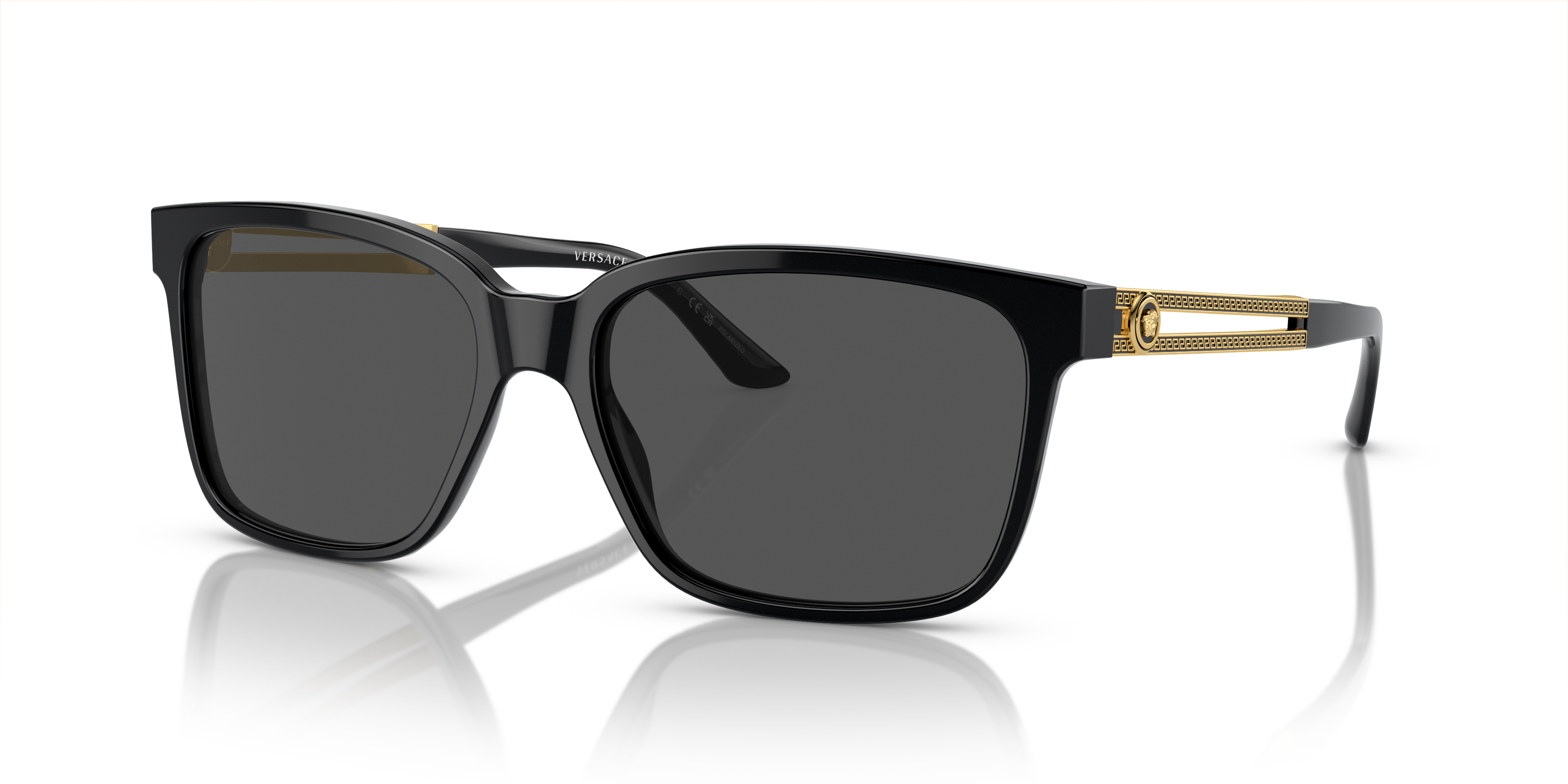 VE4307 Zwart AcetaatSunglass Frames van B24, Hoekweergave