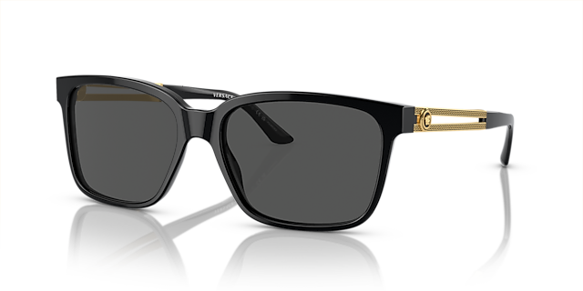 VE4307 Zwart AcetaatSunglass Frames van B24, Hoekweergave