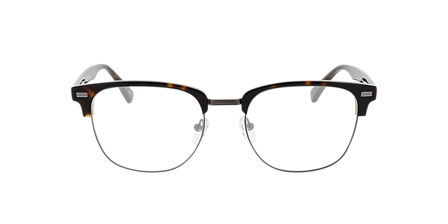 Houston Havana  &  antraciet MetaalEyeglass Frames van B24, Vooraanzicht