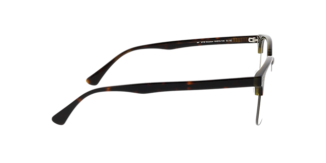Houston Havana  &  antraciet MetaalEyeglass Frames van B24, Zijaanzicht