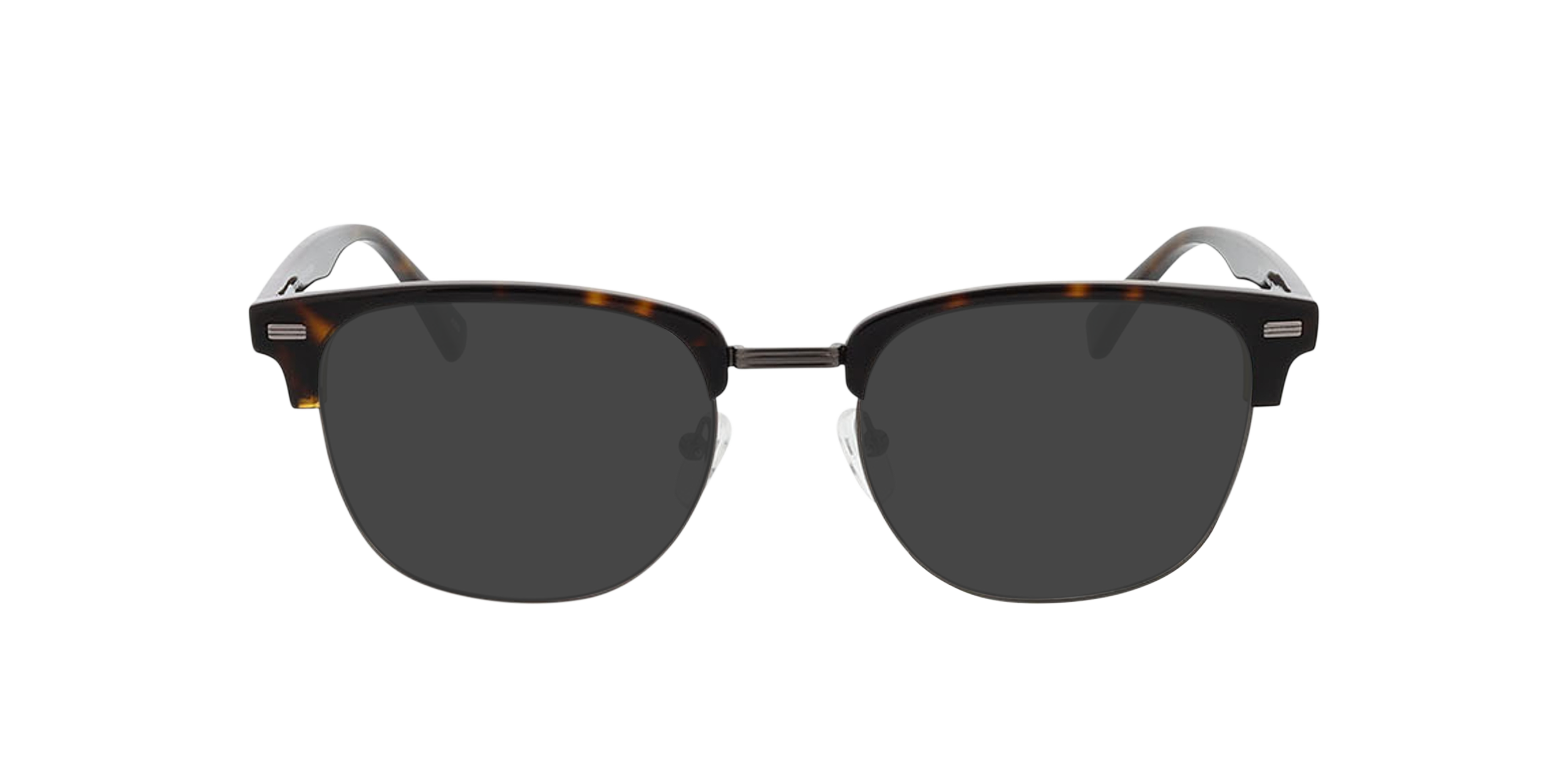 Houston Havana  &  antraciet MetaalEyeglass Frames van B24, met getinte lenzen