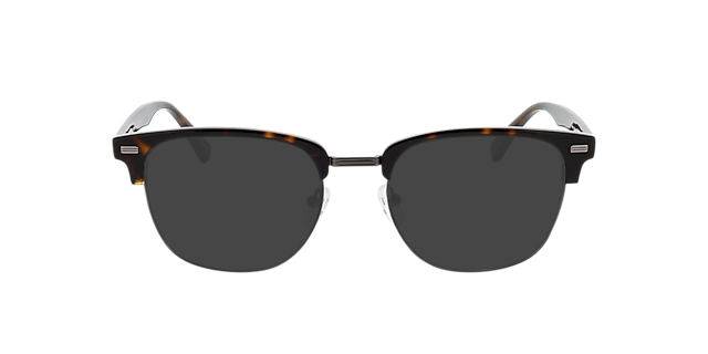Houston Havana  &  antraciet MetaalEyeglass Frames van B24, met getinte lenzen