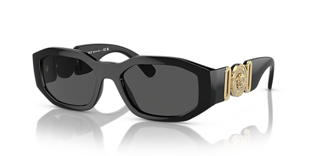 VE4361 Zwart KunststofSunglass Frames van B24, Hoekweergave