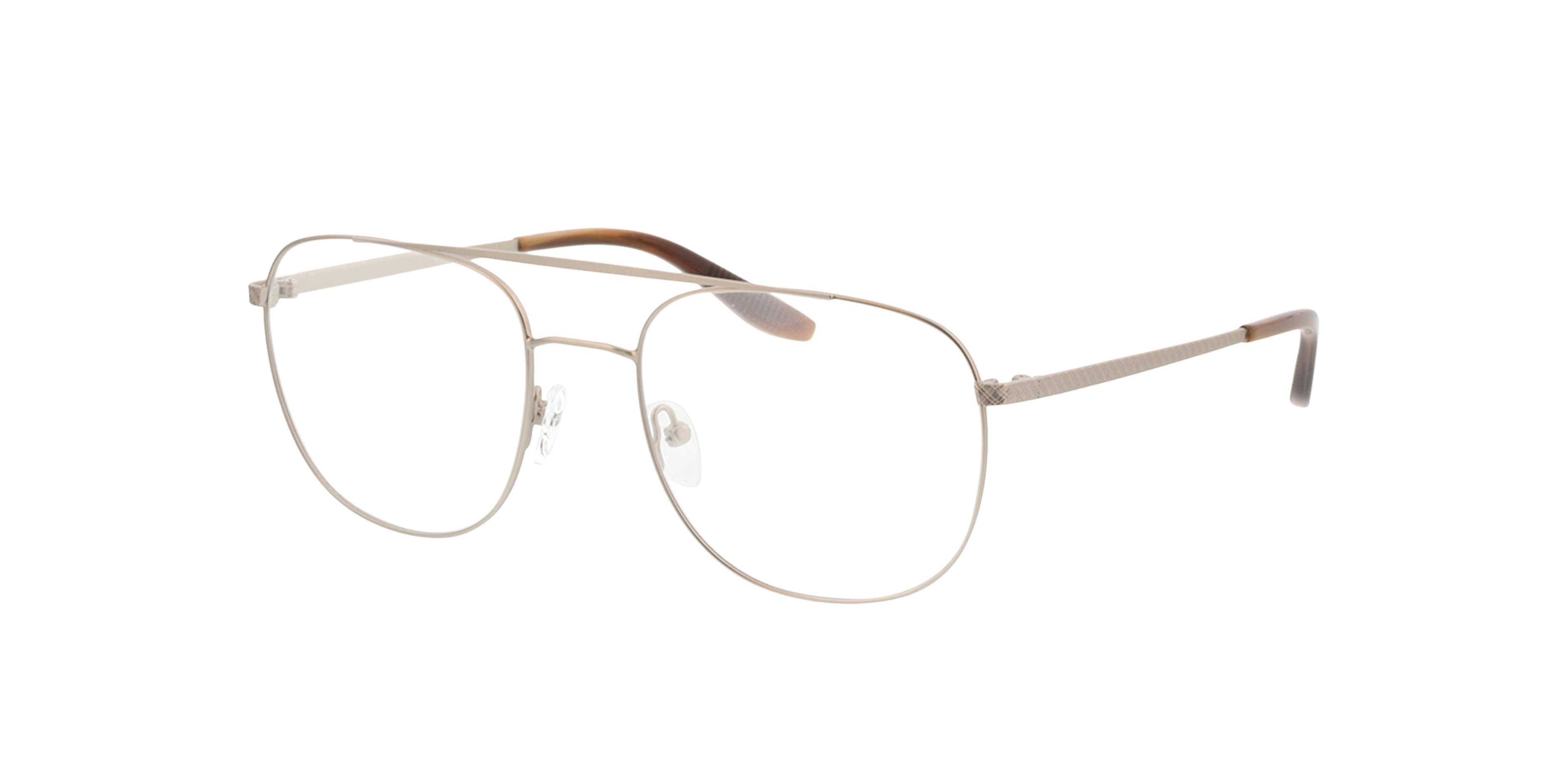 Atlas Zilver  &  bruin hoorn MetaalEyeglass Frames van B24, Hoekweergave