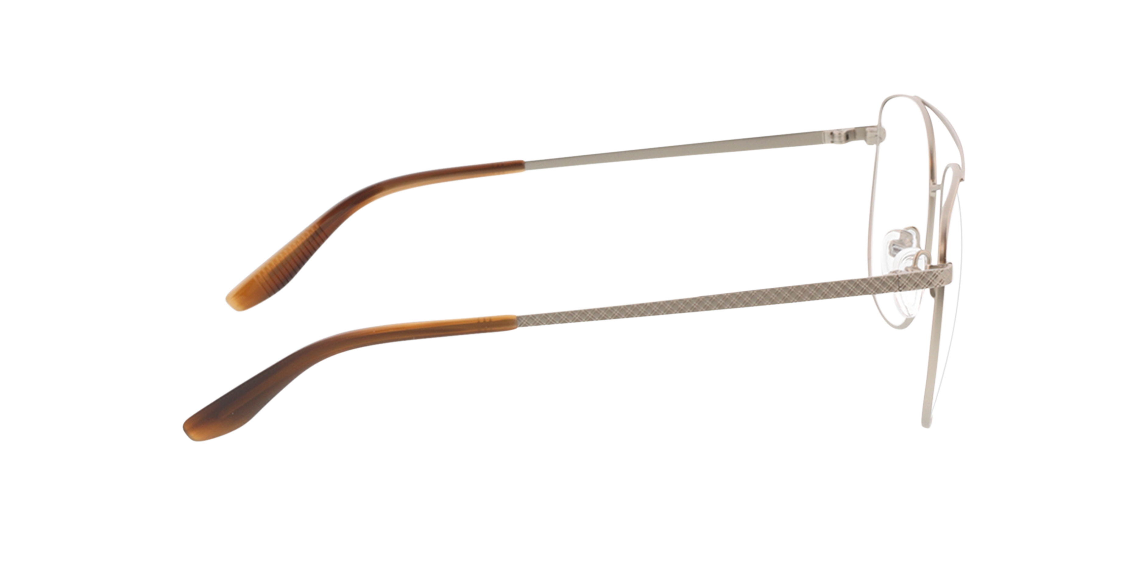 Atlas Zilver  &  bruin hoorn MetaalEyeglass Frames van B24, Zijaanzicht