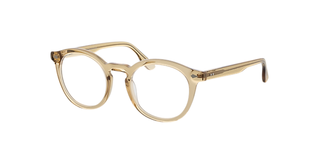 Brooke Kristal licht geel bruin AcetaatEyeglass Frames van B24, Hoekweergave