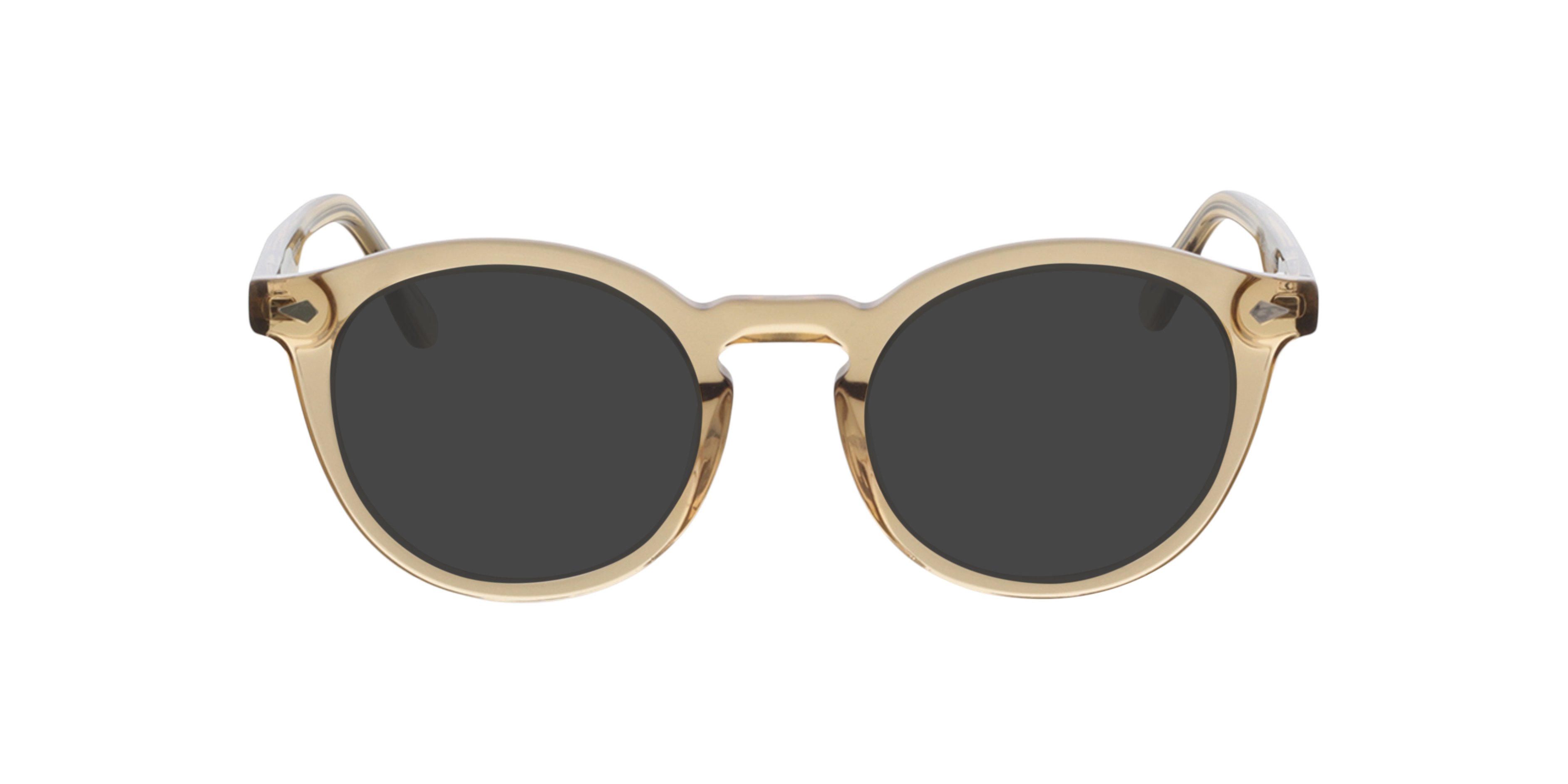 Brooke Crystal Light Yellow Brown AcetatEyeglass Frames von B24, mit getönten Gläsern