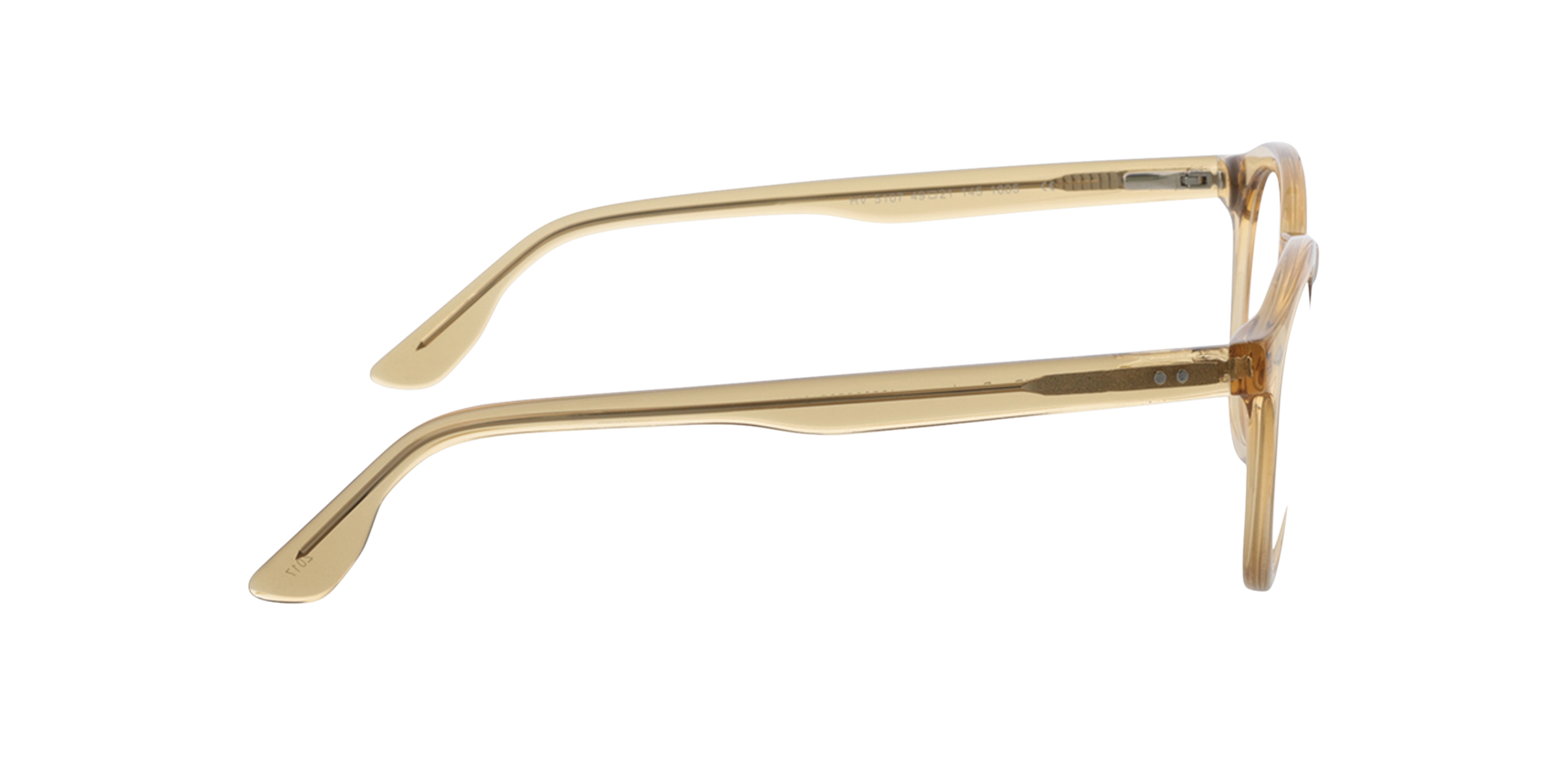 Brooke Crystal Light Yellow Brown AcetatEyeglass Frames von B24, Seitenansicht