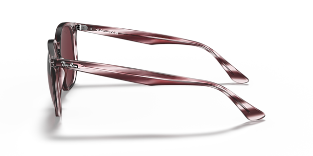 RB4306 Bordeaux Havana Gestreept KunststofSunglass Frames van B24, Zijaanzicht