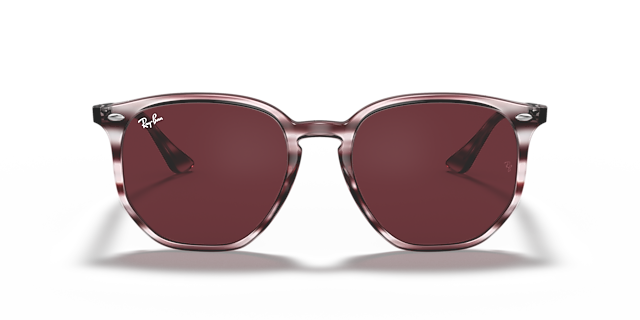 RB4306 Bordeaux Havana Gestreept KunststofSunglass Frames van B24, Vooraanzicht