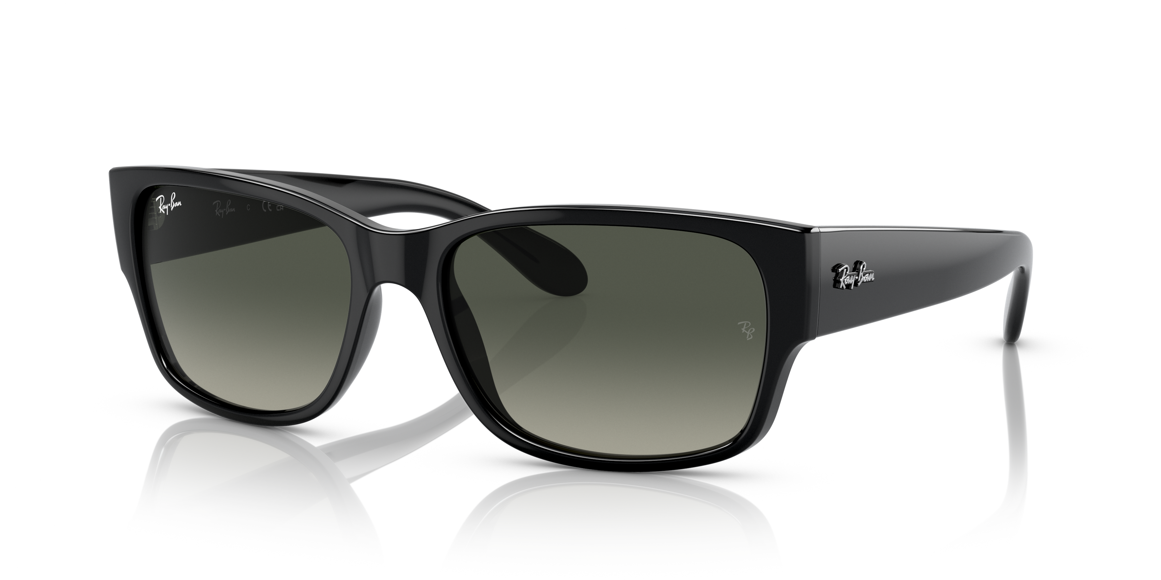 RB4388 Schwarz KunststoffSunglass Frames von B24, Dreiviertelansicht