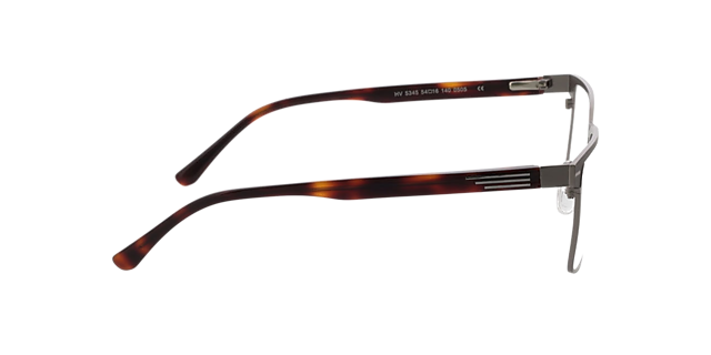 Burbank Matbruin & mat gunmetal MetaalEyeglass Frames van B24, Zijaanzicht