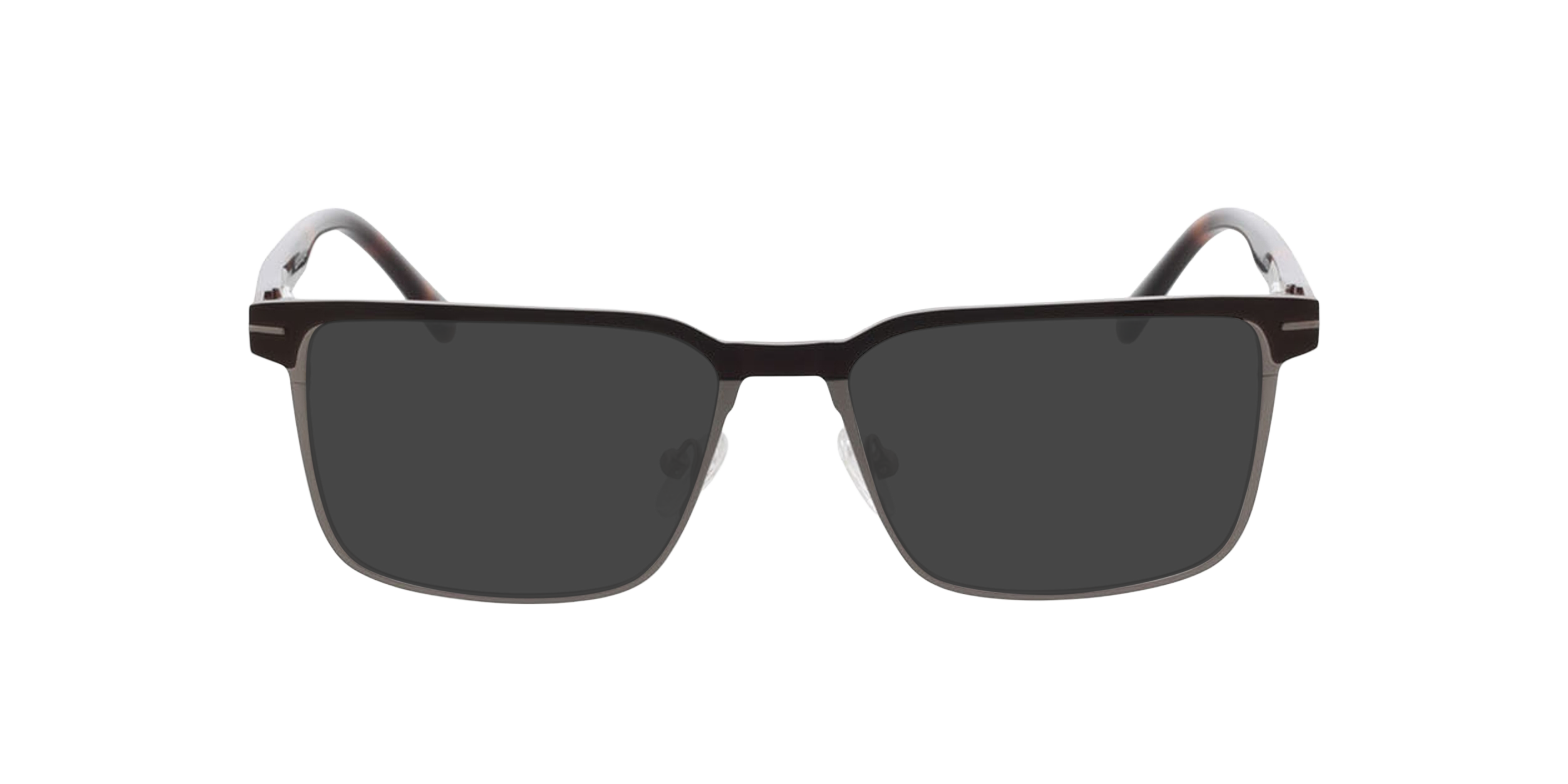 Burbank Matbruin  &  mat gunmetal MetaalSunglass Frames van B24, met getinte lenzen