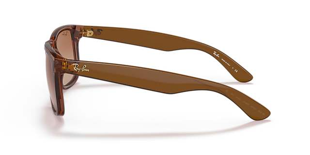 RB4165 Transparant lichtbruin KunststofSunglass Frames van B24, Zijaanzicht