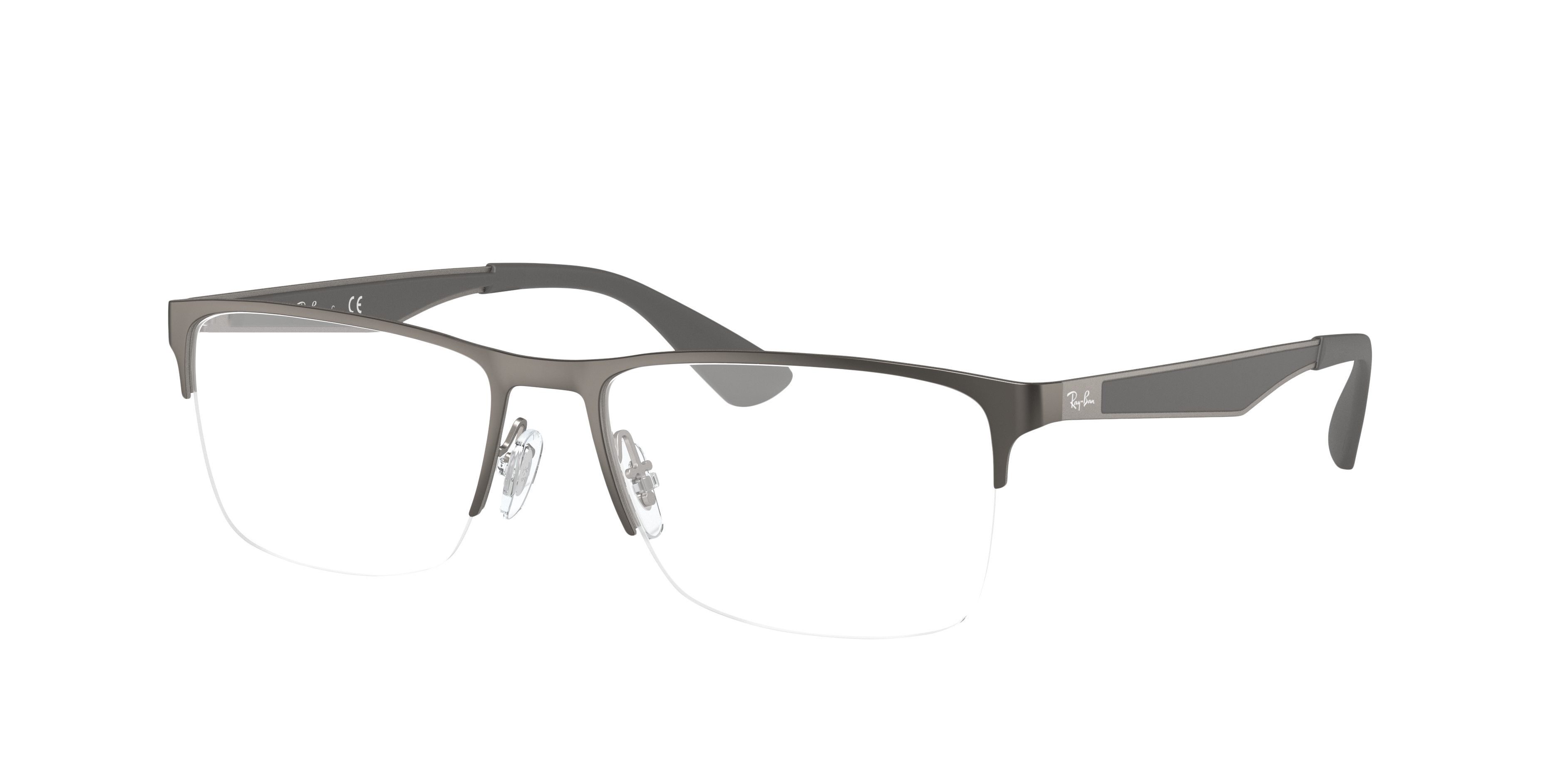 RB6335 Staalgrijs MetaalEyeglass Frames van B24, Hoekweergave